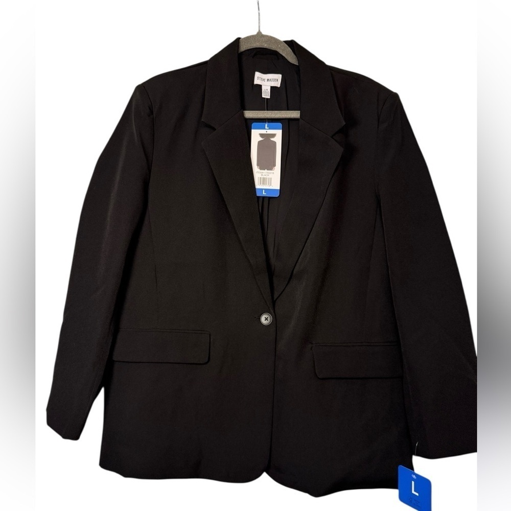 Steve Madden Relaxed Fit Blazer Jacket - Picture 1 of 7
